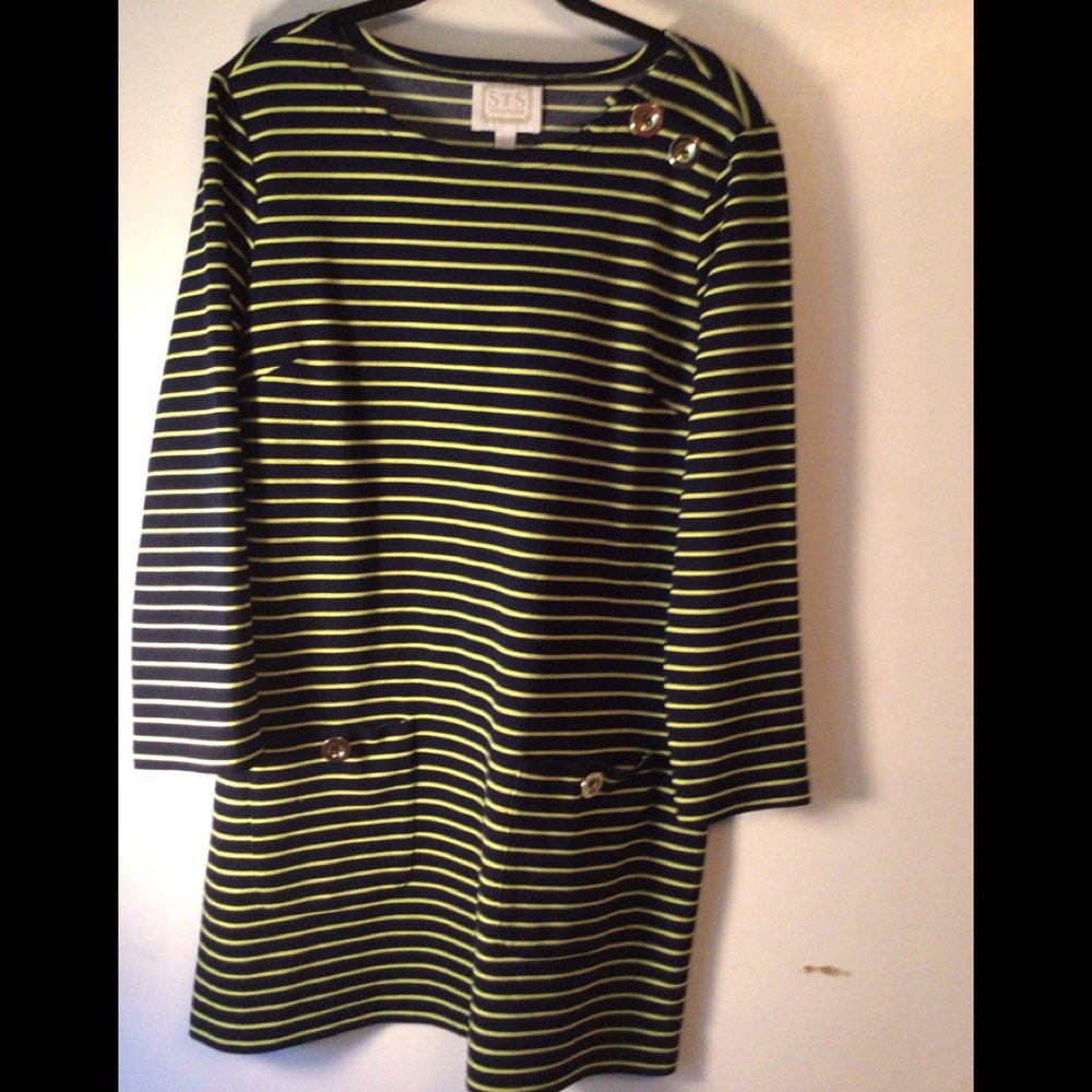 - STS Sail To Sable stripped mini dress SZ L # nautical # sailing # beach